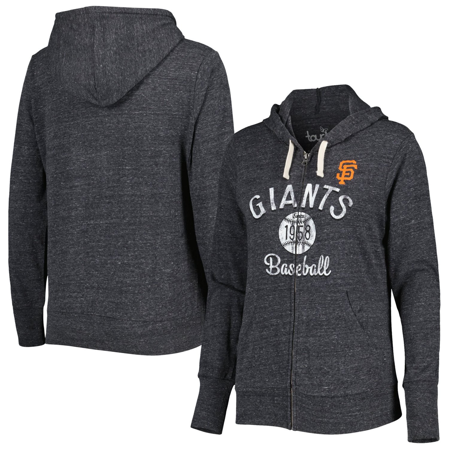 Touch San Francisco Giants Training Camp Tri-Blend Lightweight Full-Zip Hoodie                                                   - view number 1
