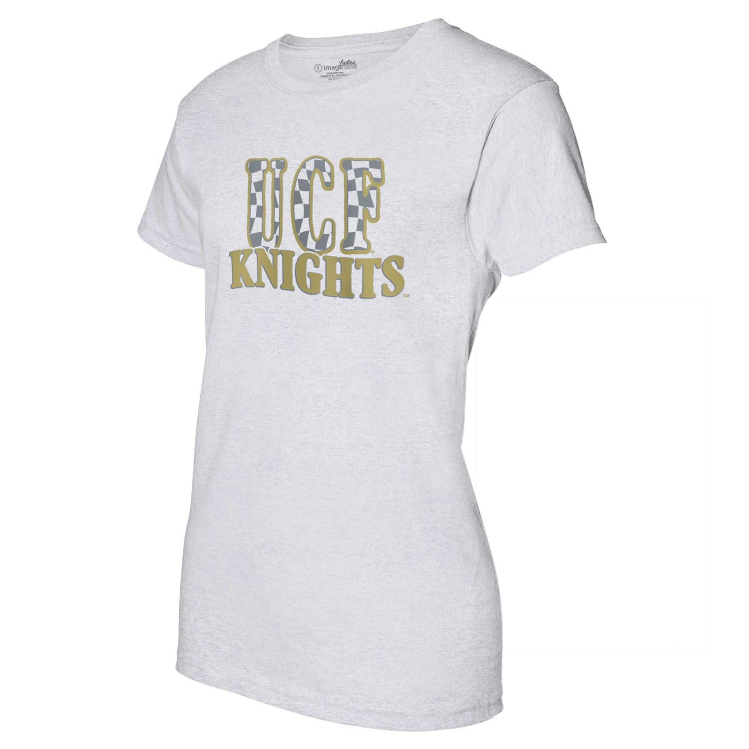 UCF Knights Checkered Team Name Wavy Tri-Blend T-Shirt - view number 2