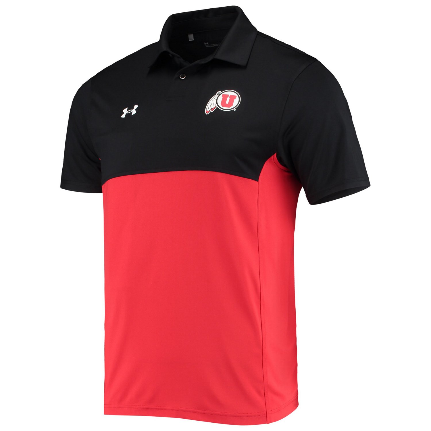 Under Armour /Red Utah Utes 2022 Blocked Coaches Performance Polo