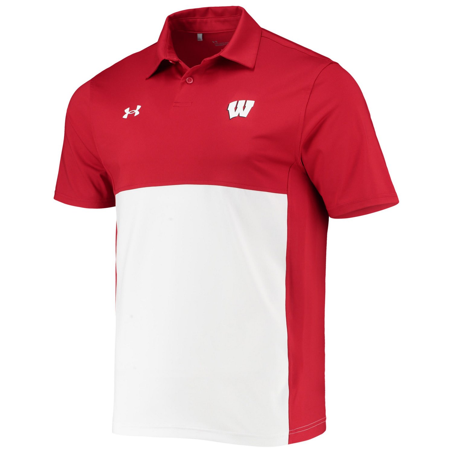 Under Armour /Red Wisconsin Badgers 2022 Blocked Coaches Performance Polo                                                        - view number 2