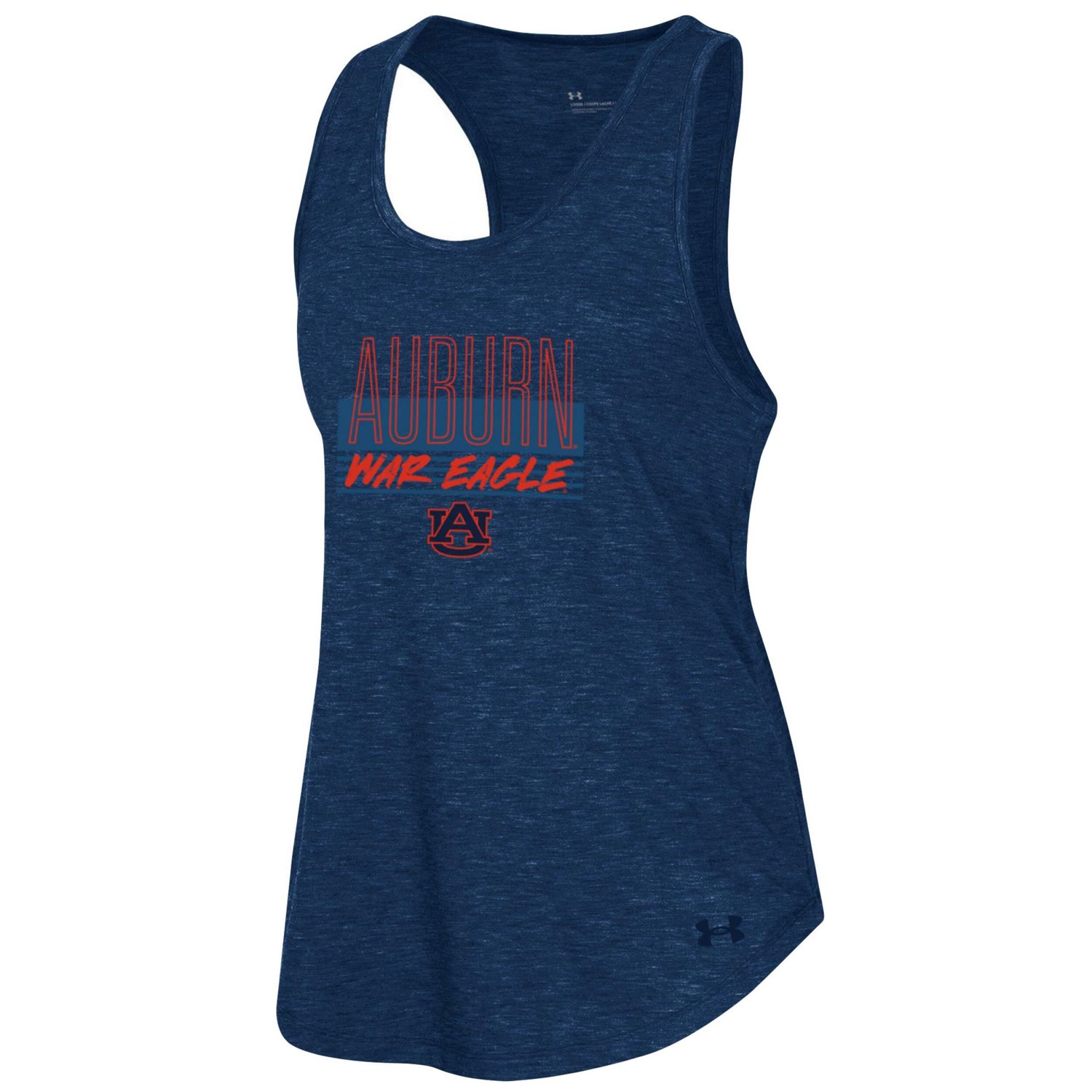 Under Armour Heather Auburn Tigers Breezy Racerback Tri-Blend Tank Top - view number 2