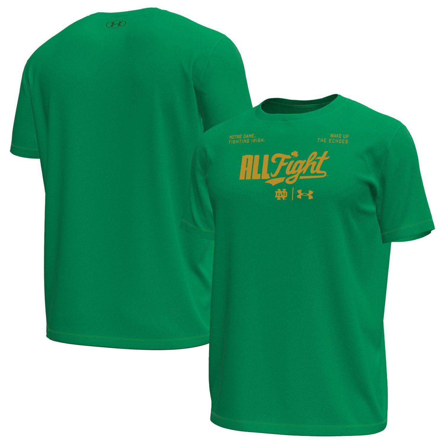 Under Armour Kelly Notre Dame Fighting Irish All Fight Tech Stretch T-Shirt