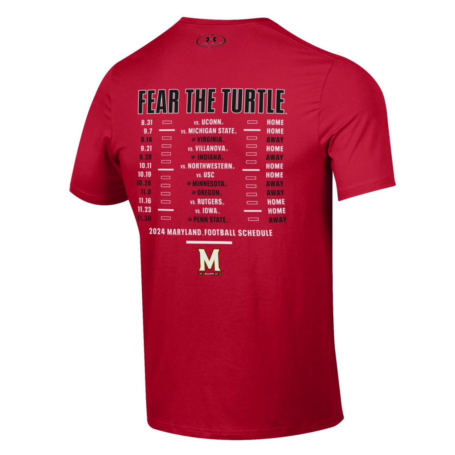 Under Armour Maryland Terrapins 2024 Football Schedule Performance T-Shirt                                                       - view number 3