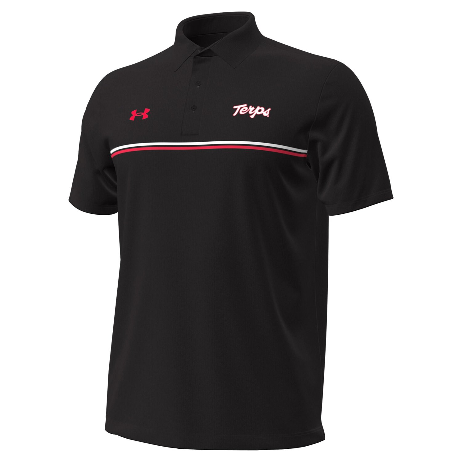 Under Armour Maryland Terrapins Performance Drive Chest Stripe Polo - view number 2