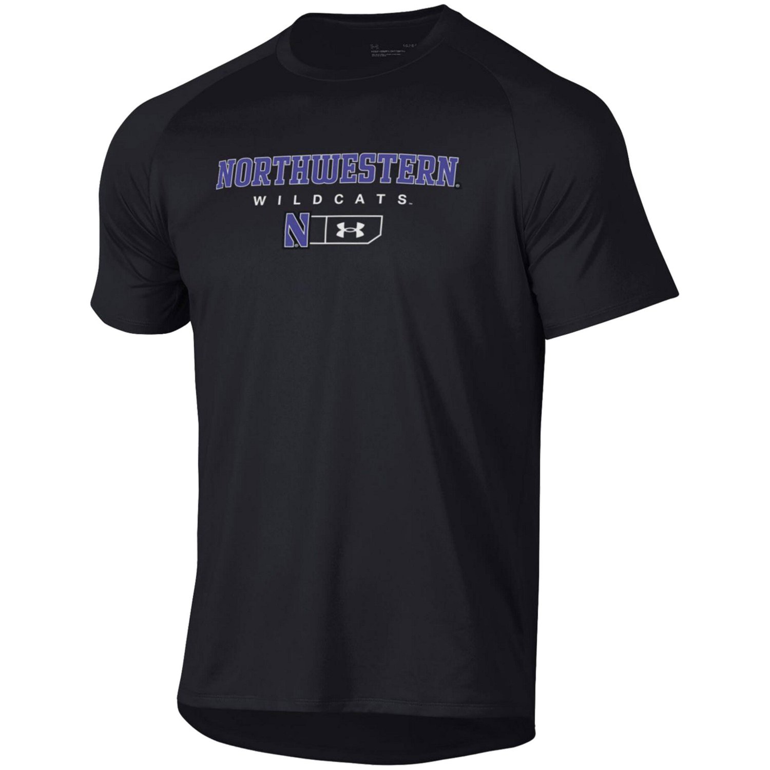 Under Armour Northwestern Wildcats Lockup Tech Raglan T-Shirt - view number 2
