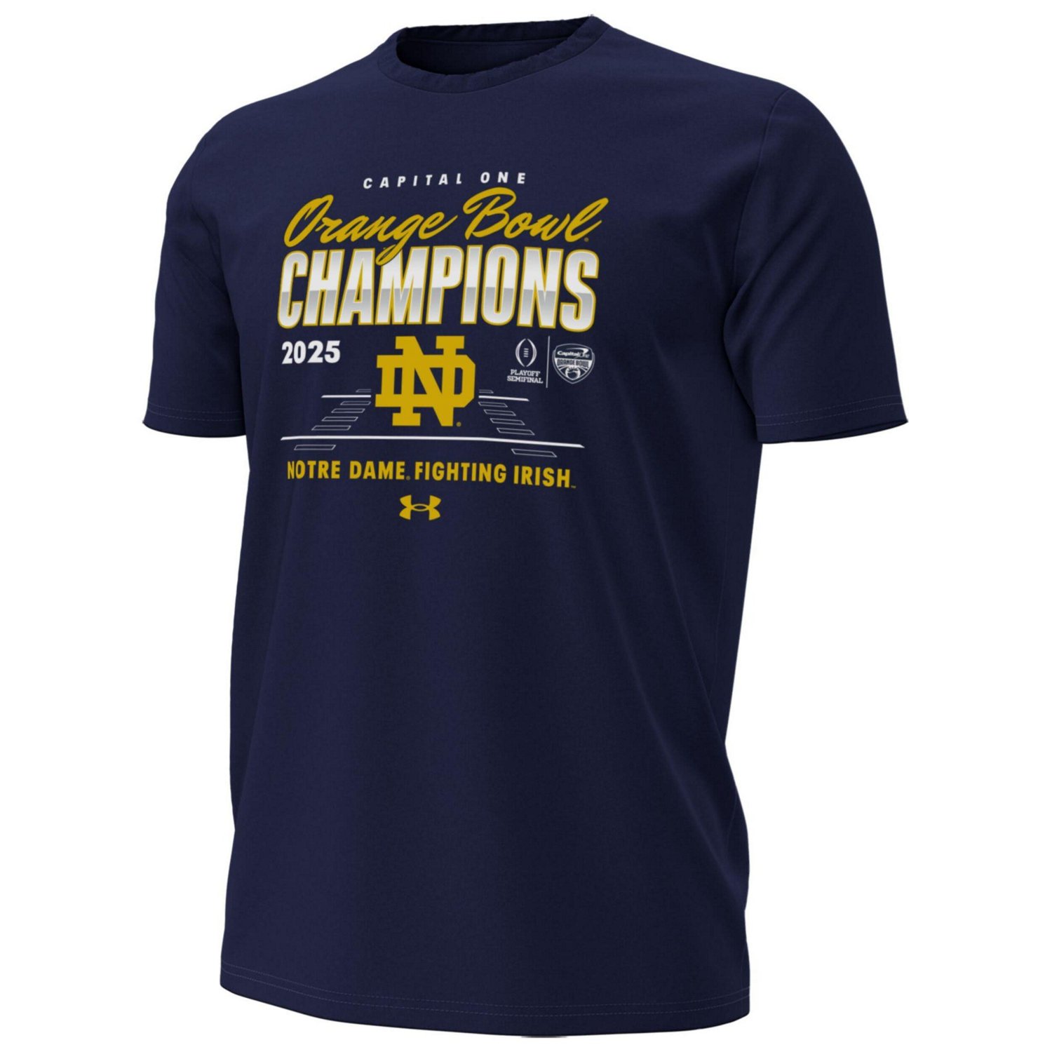 Under Armour Notre Dame Fighting Irish College Football Playoff 2025 Orange Bowl Champions T-Shirt - view number 2