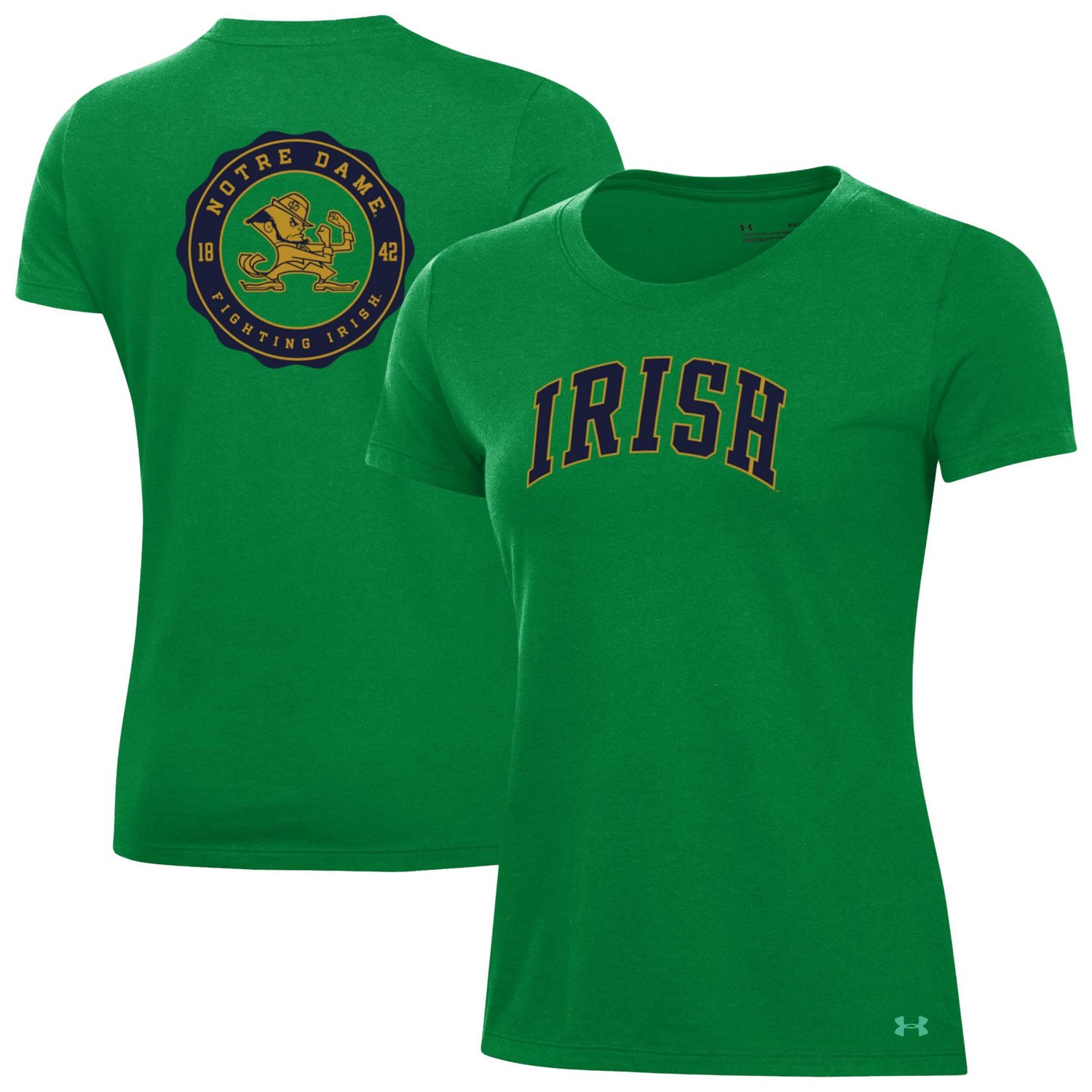 Under Armour Notre Dame Fighting Irish Essentials 2-Hit Performance T-Shirt