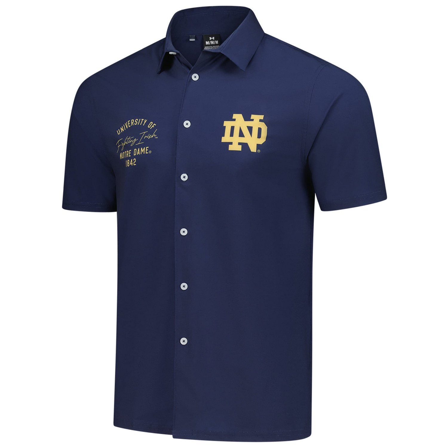 Under Armour Notre Dame Fighting Irish Gameday Armourfuse Camp Button-Up Shirt - view number 2