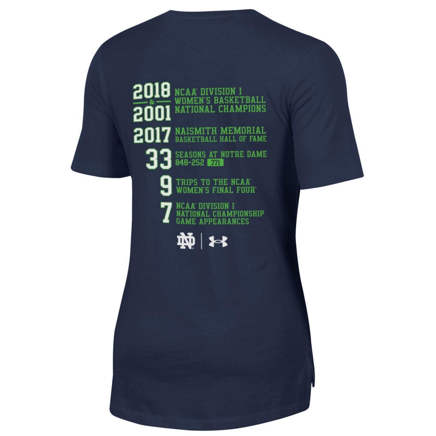 Under Armour Notre Dame Fighting Irish Muffet McGraw Legend T-Shirt - view number 3