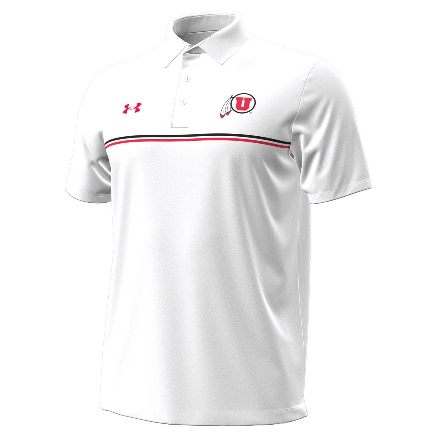Under Armour Utah Utes Performance Drive Chest Stripe Polo - view number 2