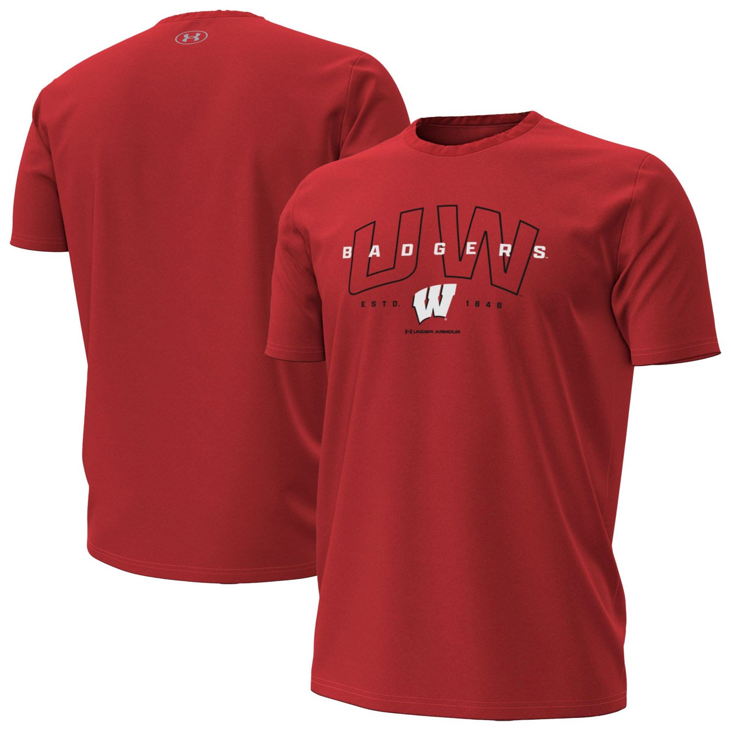 Under Armour Wisconsin Badgers Overlay Performance T-Shirt