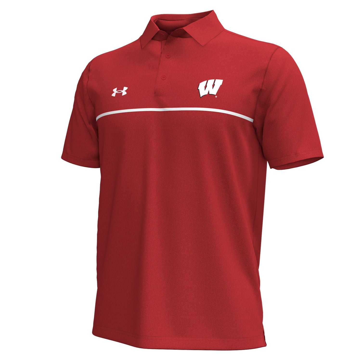 Under Armour Wisconsin Badgers Playoff Chest Stripe Performance Polo - view number 2