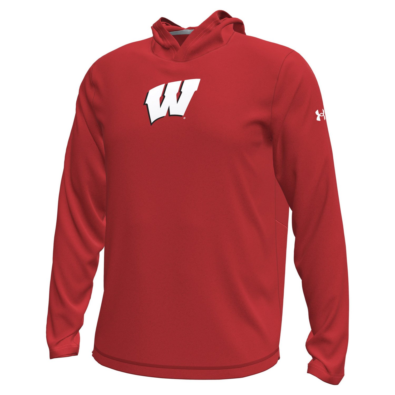 Under Armour Wisconsin Badgers Sideline Knockout Long-Sleeve Hooded T-Shirt - view number 2