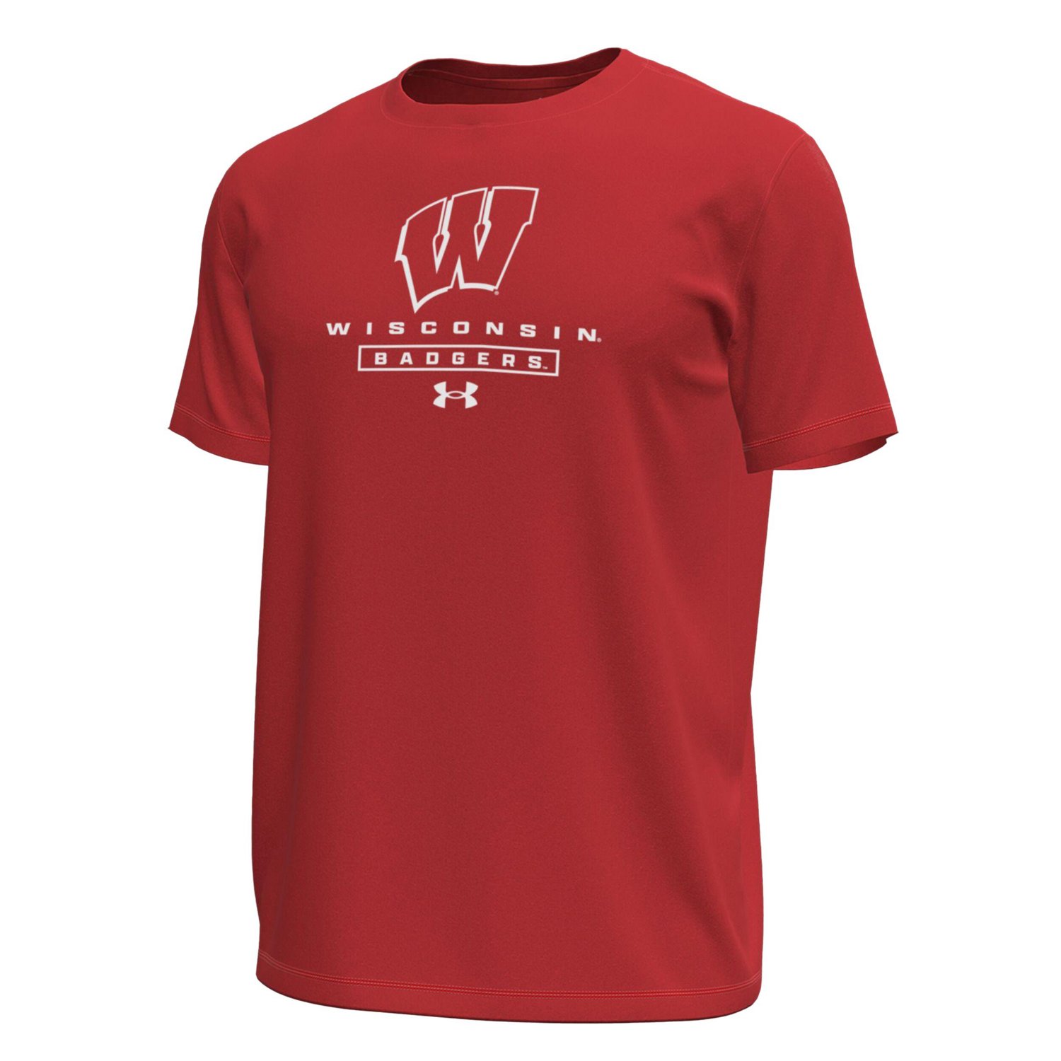 Under Armour Wisconsin Badgers Stack Stretch Performance T-Shirt - view number 2