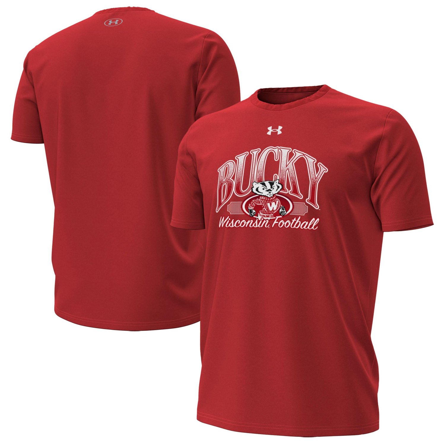 Under Armour Wisconsin Badgers Throwback Performance T-Shirt