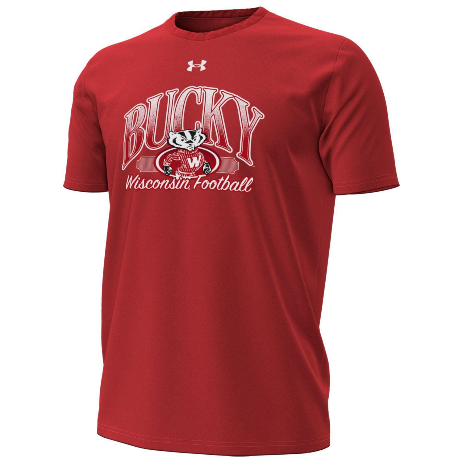 Under Armour Wisconsin Badgers Throwback Performance T-Shirt - view number 2