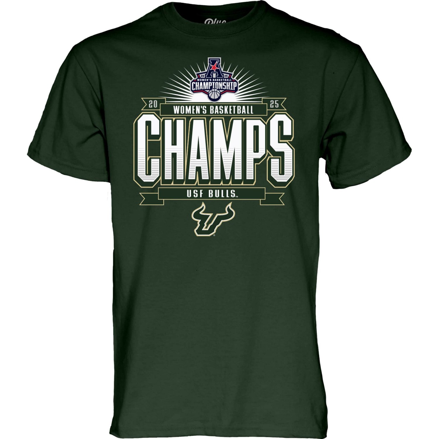 Unisex 84 South Florida Bulls 2025 AAC Women's Basketball Conference Tournament Champions T-Shirt - view number 2