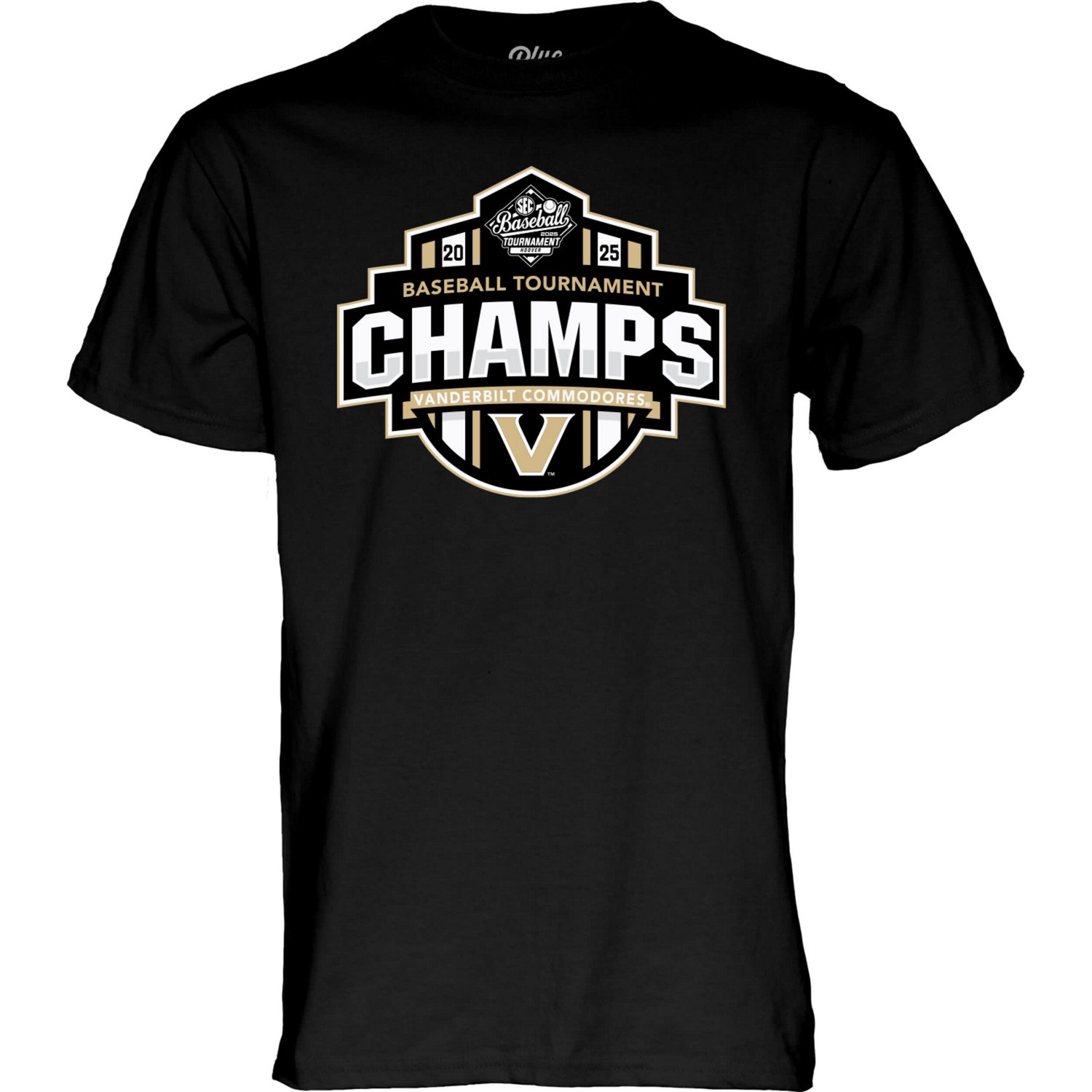 Unisex 84 Vanderbilt Commodores 2025 SEC Baseball Conference Tournament Champions T-Shirt - view number 2