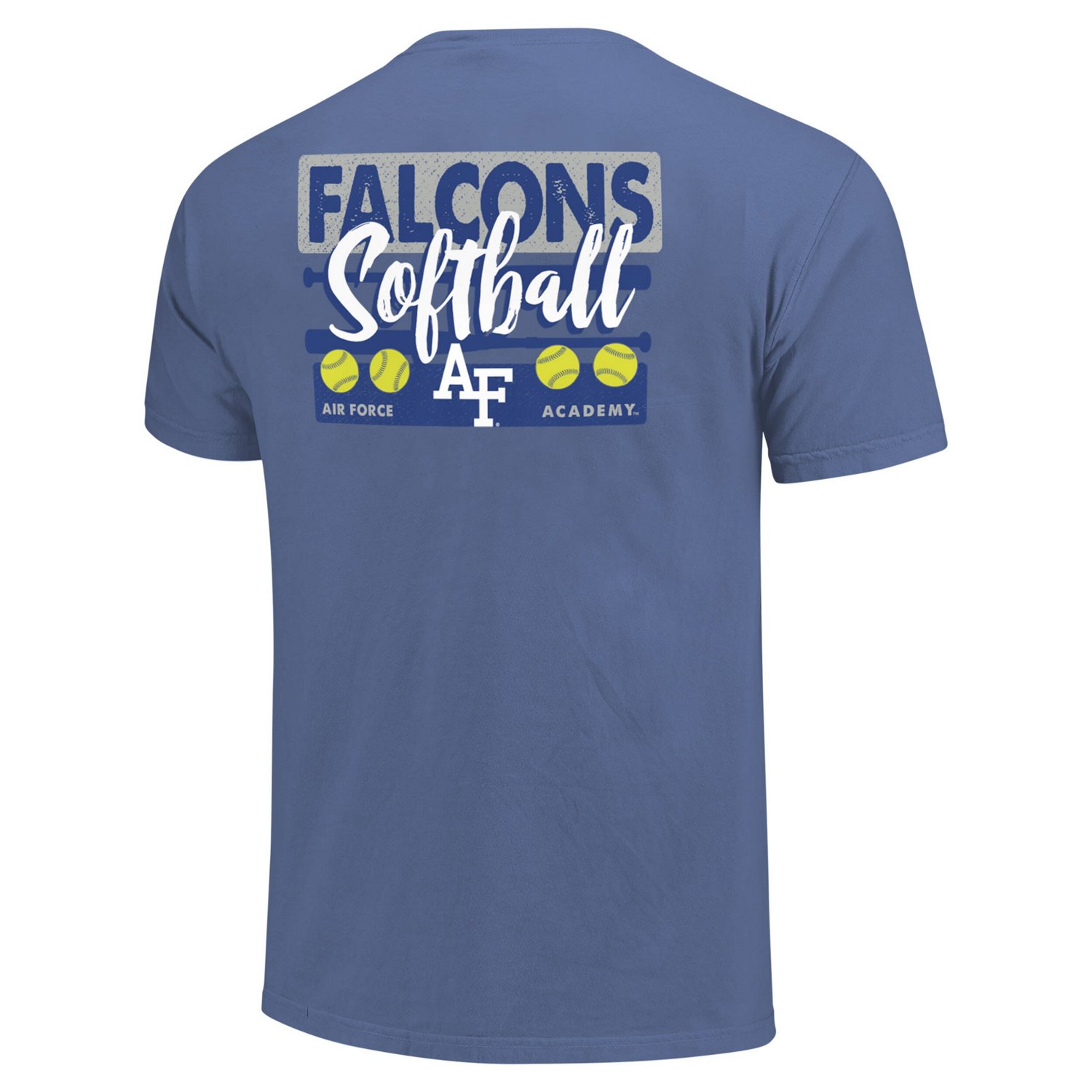 Unisex Air Force Falcons Gritty Softball Bats Comfort Colors T-Shirt - view number 3