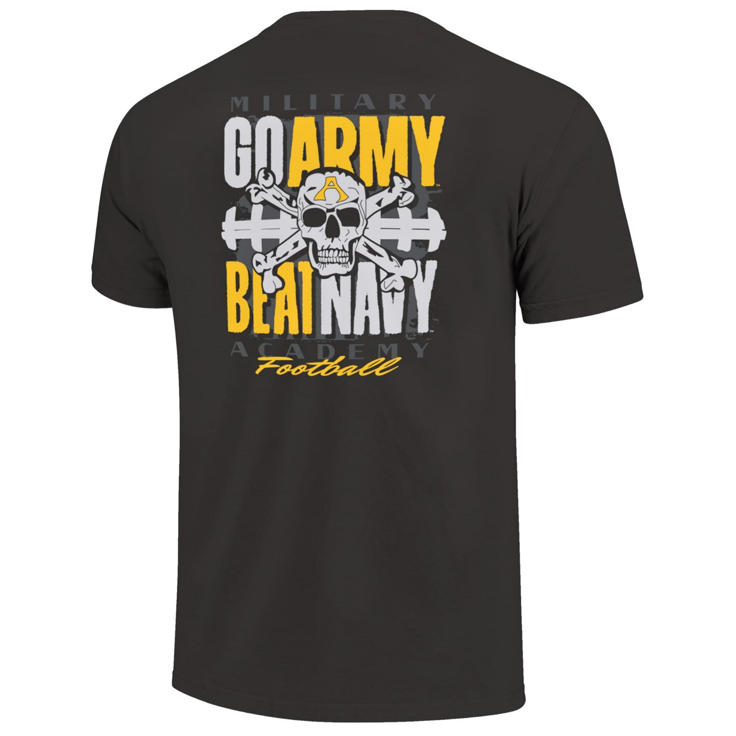 Unisex Army Knights Skull Beat Navy Football T-Shirt - view number 3