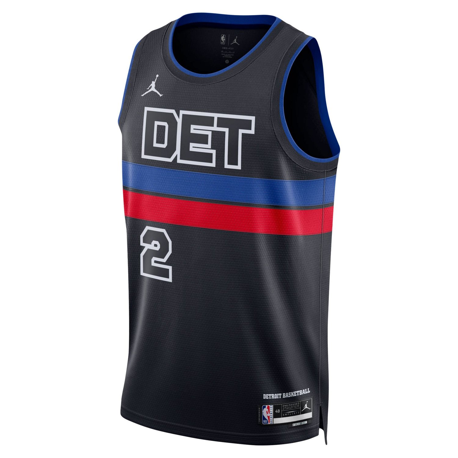 Unisex Jordan Brand Cade Cunningham Detroit Pistons Swingman Jersey - Statement Edition                                          - view number 2