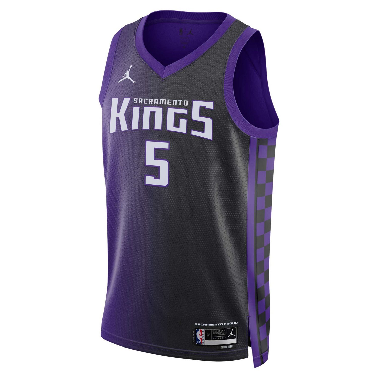 Unisex Jordan Brand De'Aaron Fox Sacramento Kings Swingman Jersey - Statement Edition                                            - view number 2