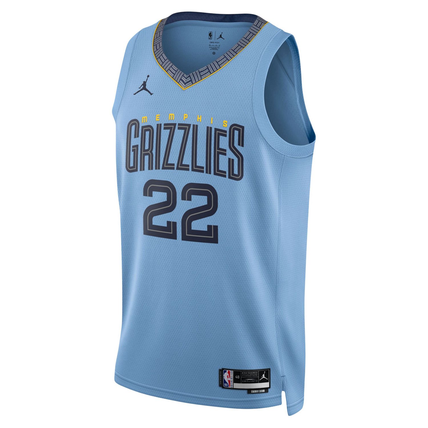 Unisex Jordan Brand Desmond Bane Light Memphis Grizzlies Swingman Jersey - Statement Edition                                     - view number 2