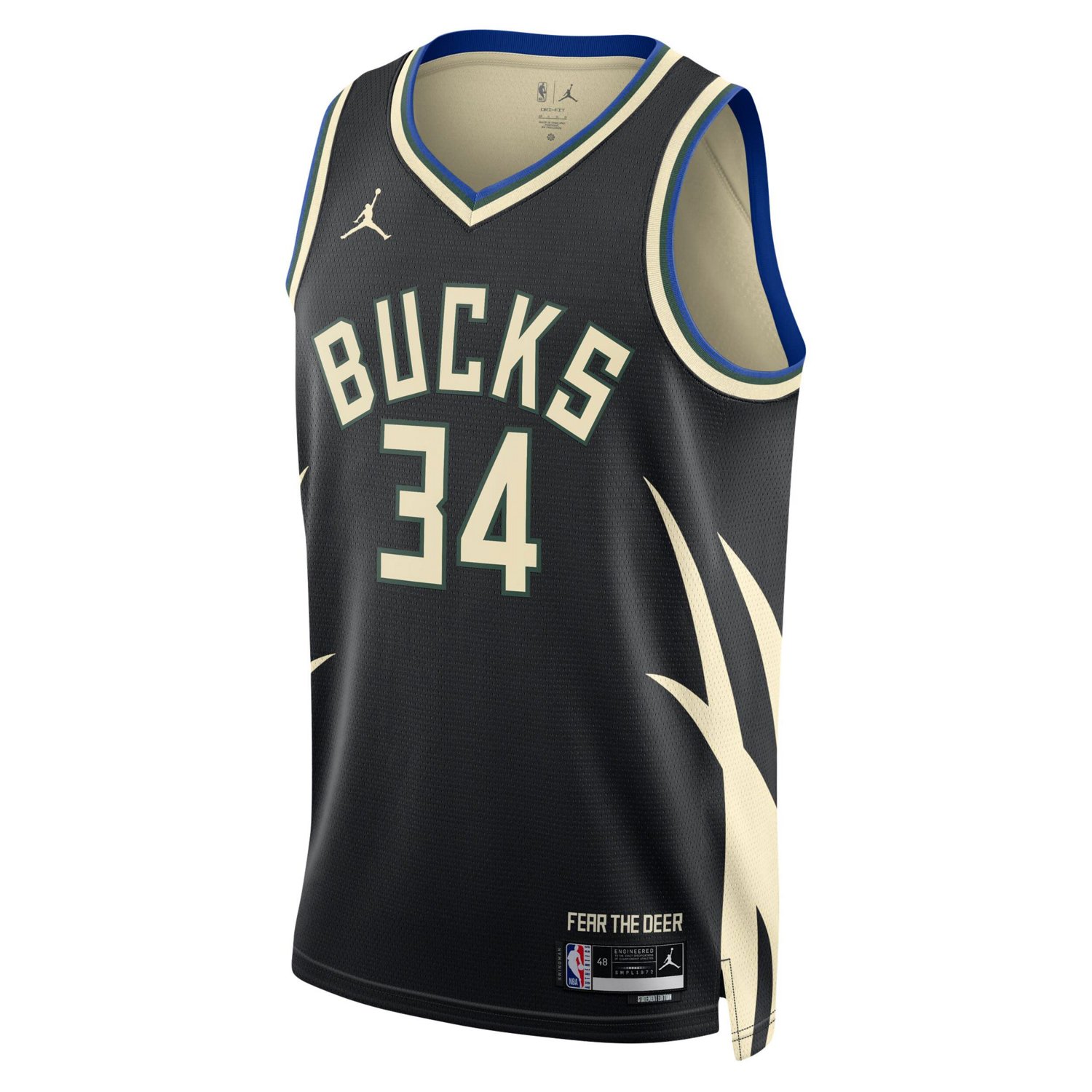 Unisex Jordan Brand Giannis Antetokounmpo Milwaukee Bucks Swingman Jersey - Statement Edition                                    - view number 2