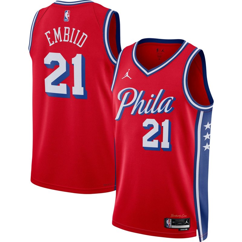 Unisex Jordan Brand Joel Embiid Philadelphia 76Ers Swingman Jersey - Statement Edition-image