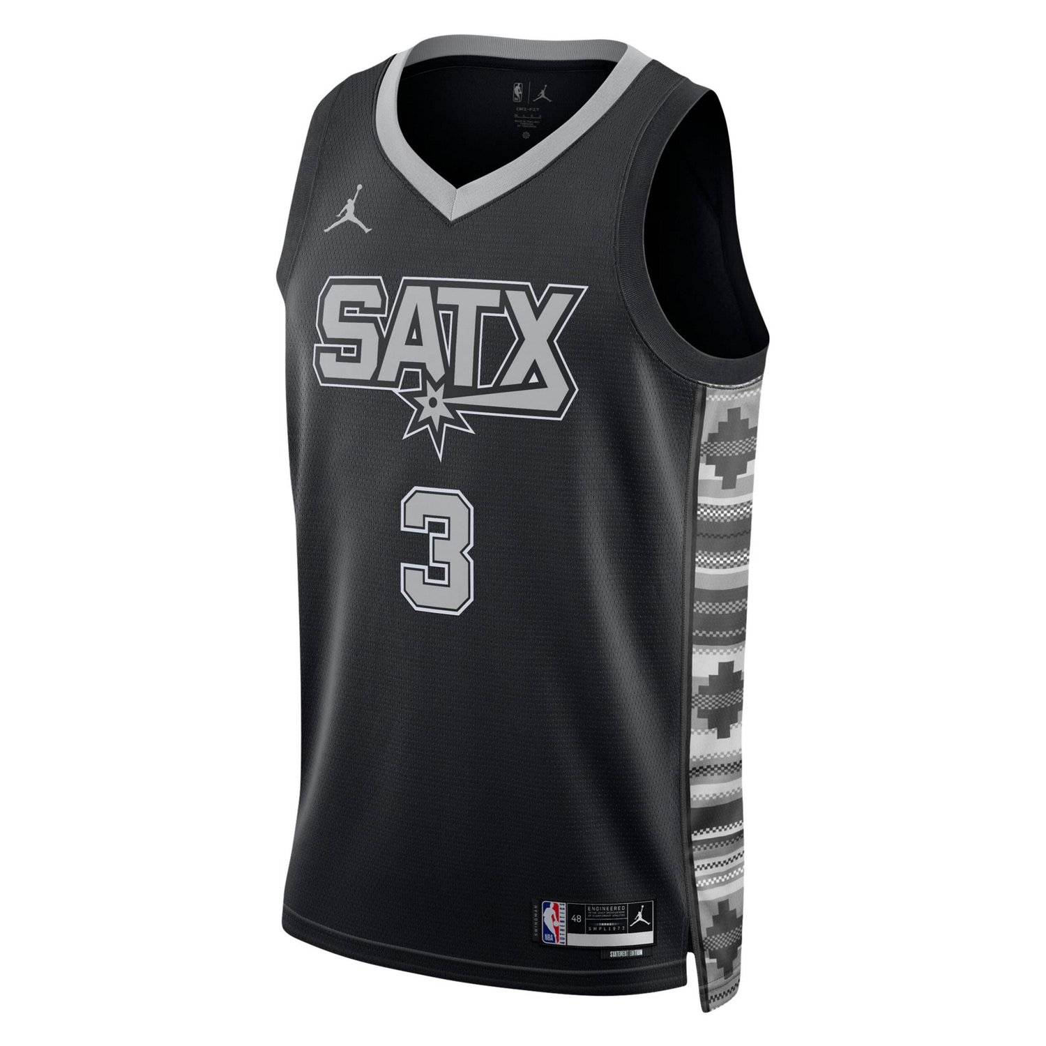 Unisex Jordan Brand Keldon Johnson San Antonio Spurs Swingman Jersey - Statement Edition                                         - view number 2