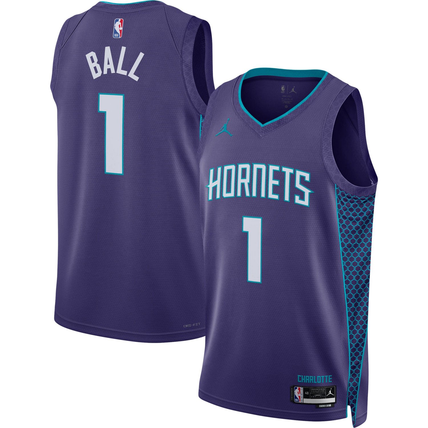 Charlotte Hornets Lamelo Ball Jordan Hoodie Size deals Large