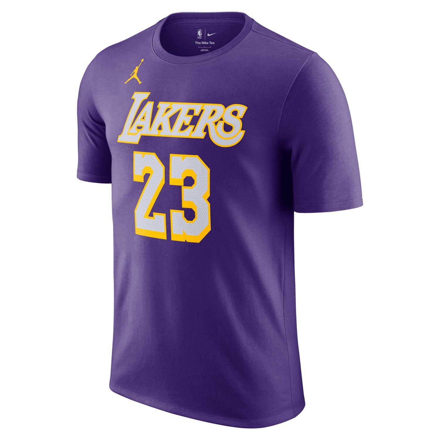 Unisex Jordan Brand LeBron James Los Angeles Lakers Name  Number T-Shirt - Statement Edition - view number 2