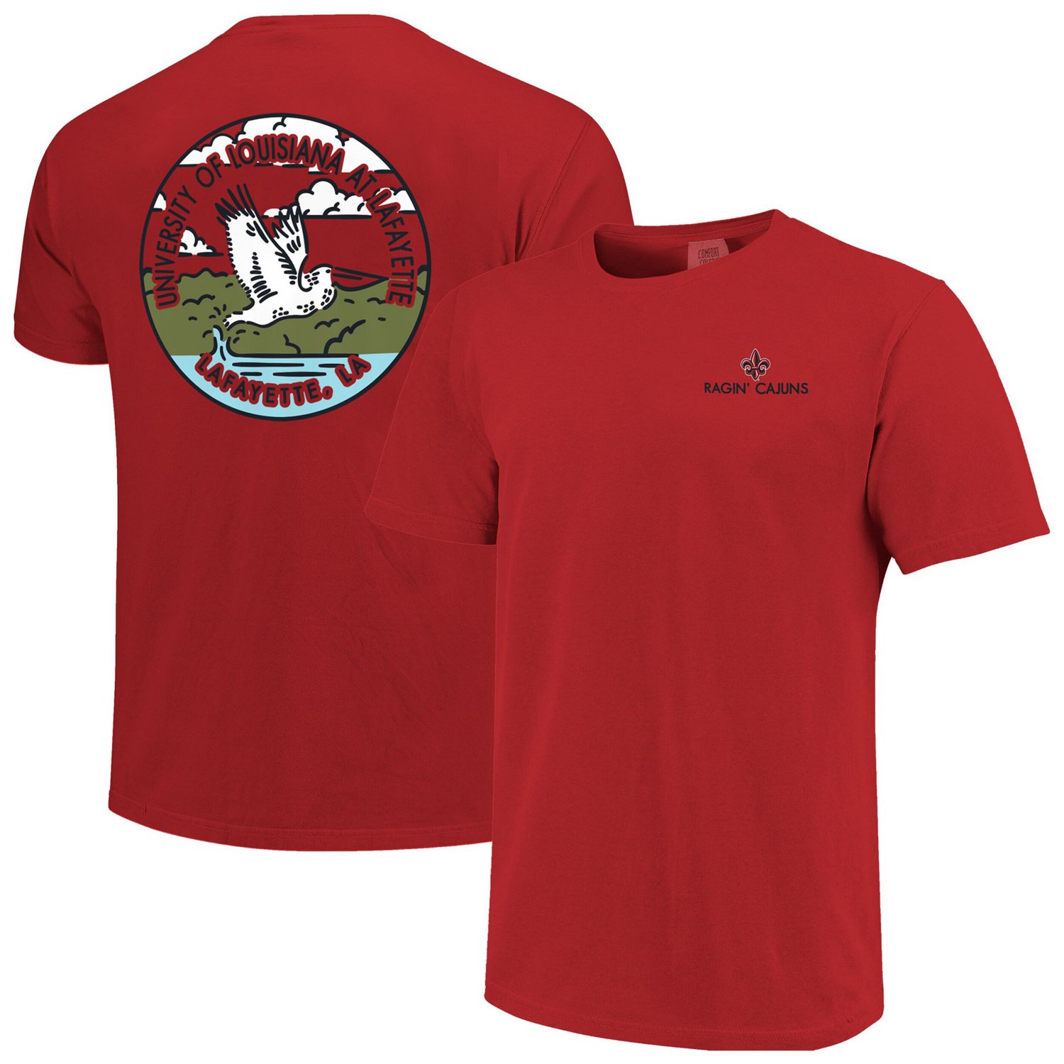 Unisex Louisiana Ragin' Cajuns Scenic Comfort Colors T-Shirt                                                                     - view number 1