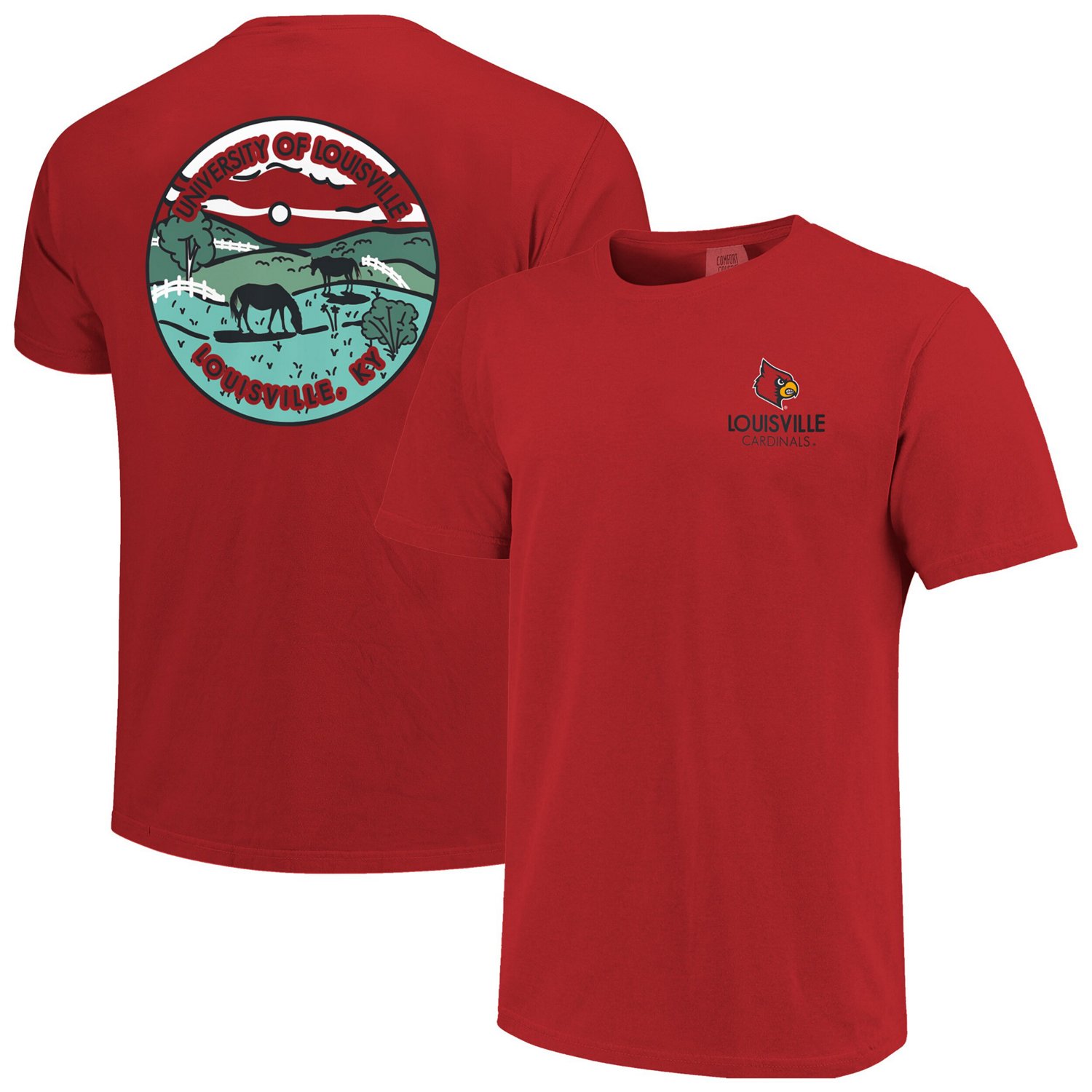 Unisex Louisville Cardinals Scenic Comfort Colors T-Shirt                                                                        - view number 1