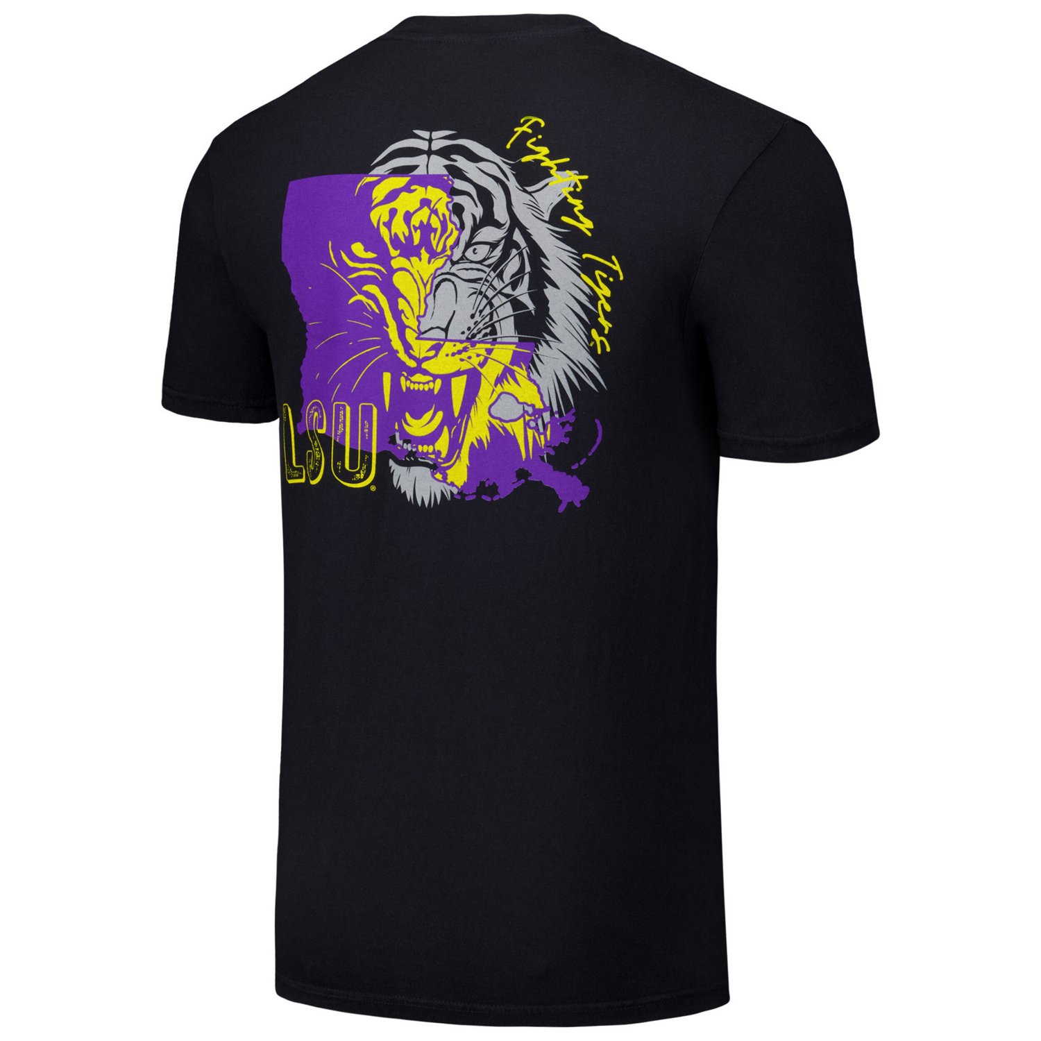 Unisex LSU Tigers Hyper Local Two Tone Mascot State T-Shirt - view number 3