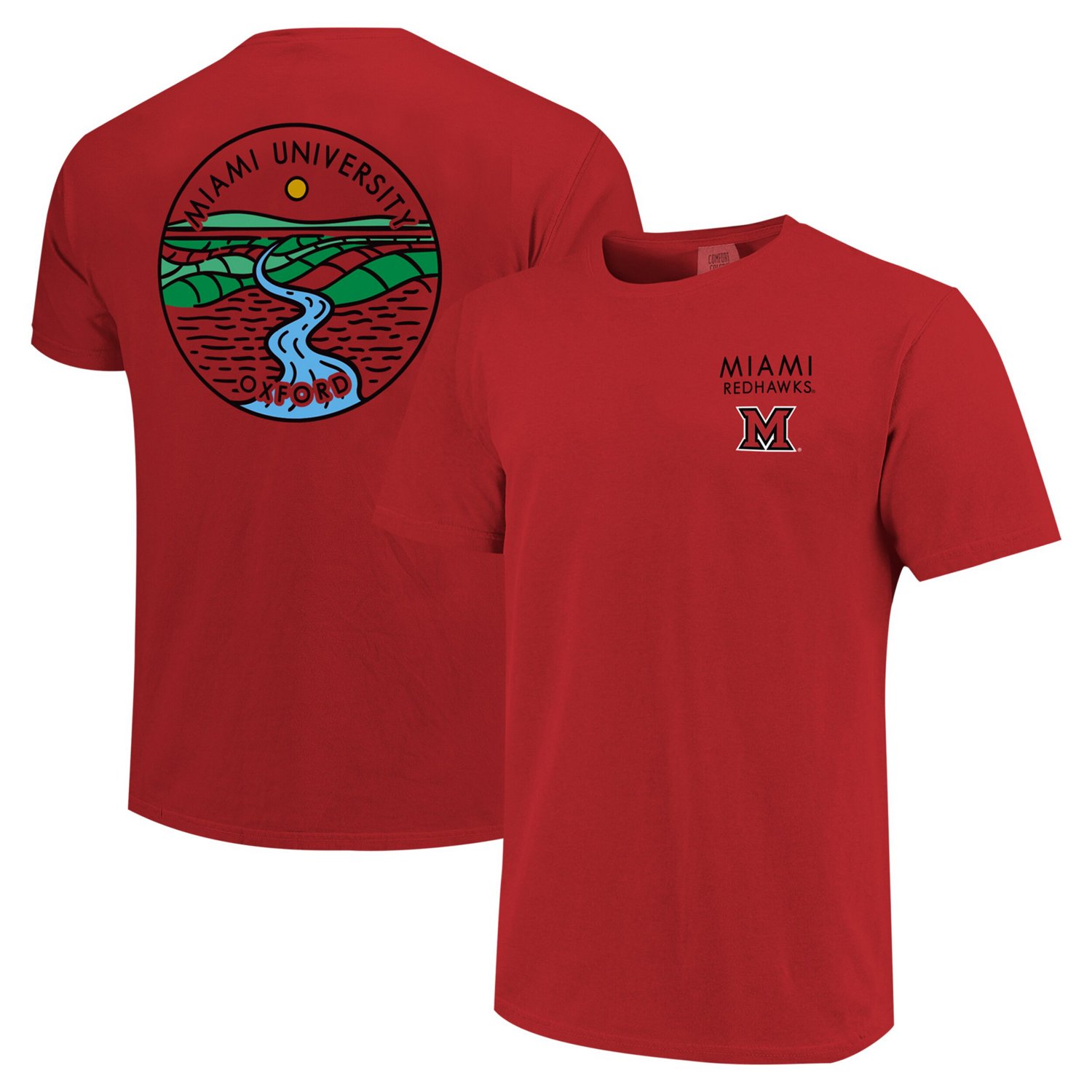 Unisex Miami University Hawks Scenic Comfort Colors T-Shirt