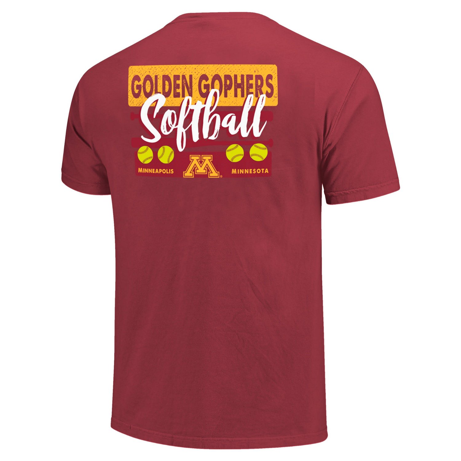 Unisex Minnesota Golden Gophers Gritty Softball Bats Comfort Colors T-Shirt - view number 3
