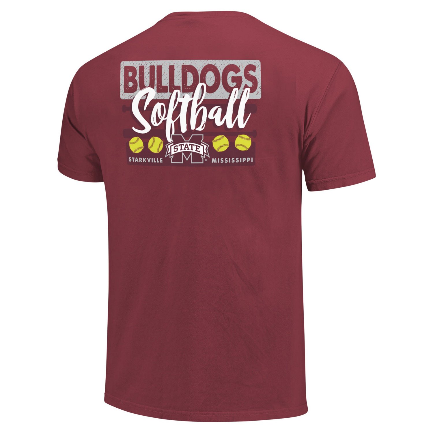 Unisex Mississippi State Bulldogs Gritty Softball Bats Comfort Colors T-Shirt - view number 3