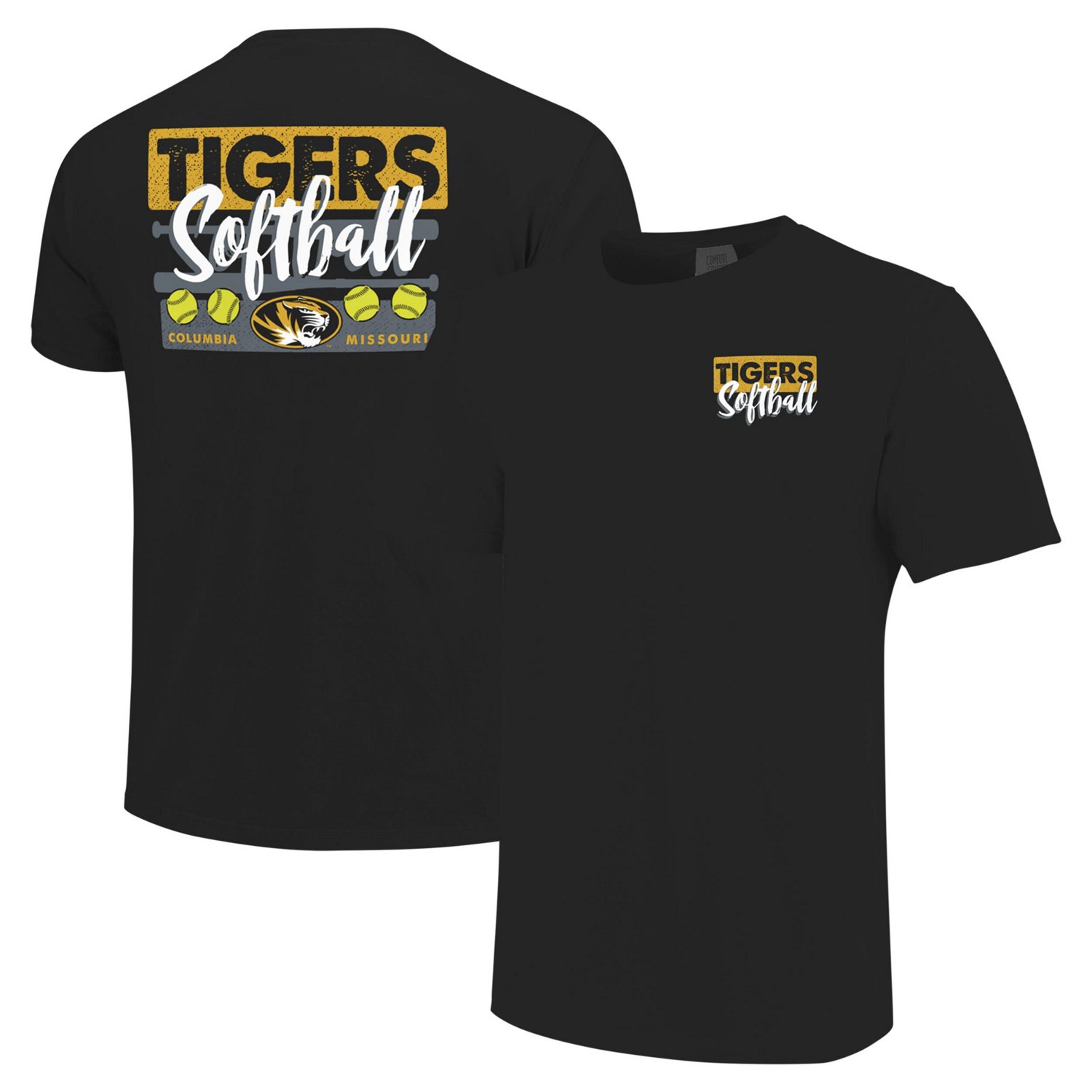 Unisex Missouri Tigers Gritty Softball Bats Comfort Colors T Shirt Academy