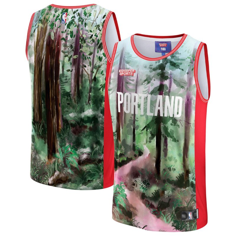 Unisex Nba Kidsuper Studios By Fanatics Portland Trail Blazers Hometown Jersey-image