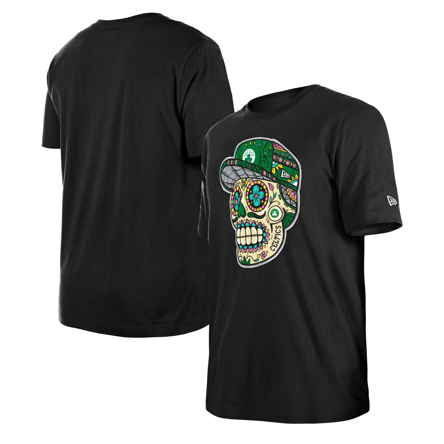 Unisex New Era Boston Celtics Sugar Skull T-Shirt