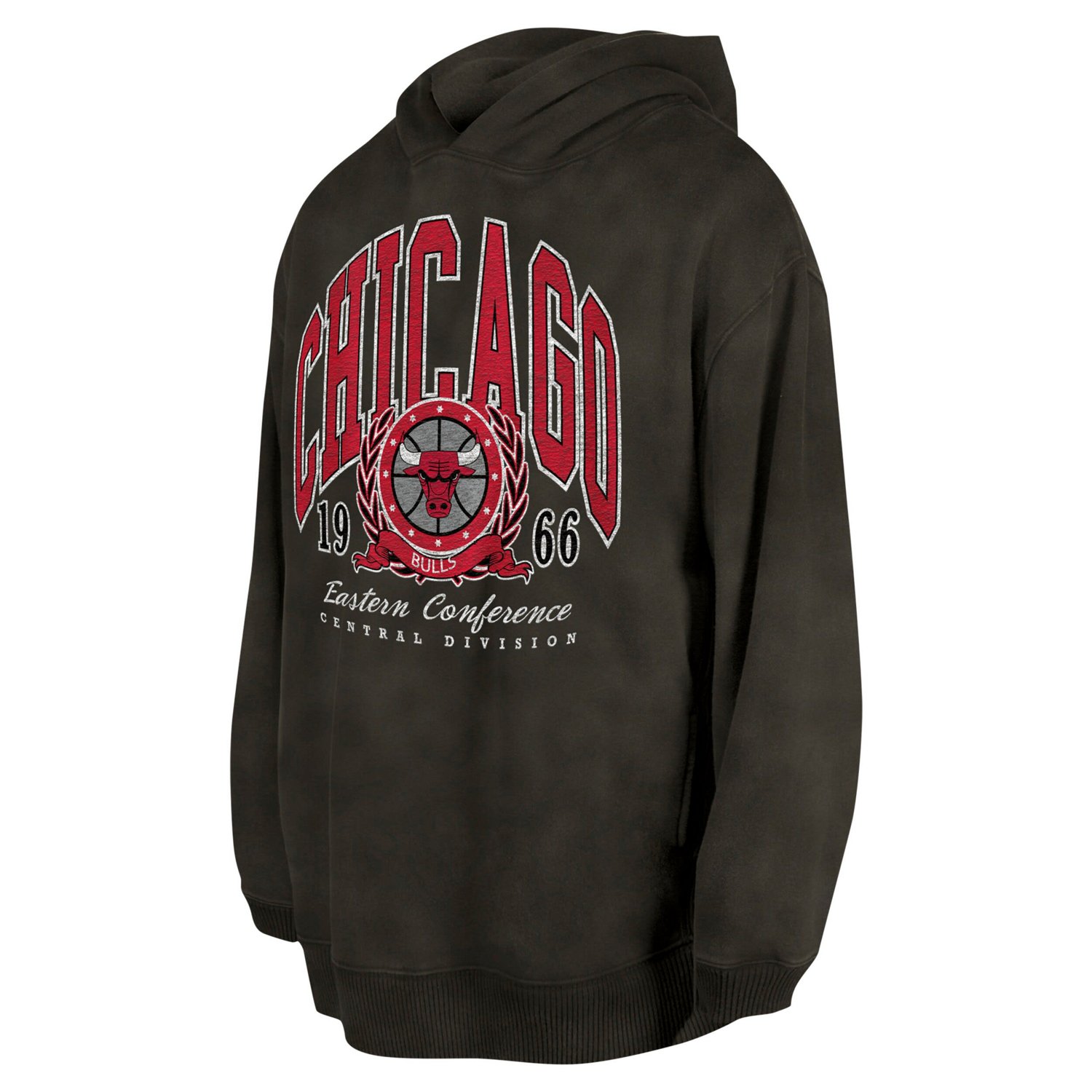 Unisex New Era Chicago Bulls Oversized Essentials Pigment Wash Fleece Pullover Hoodie - view number 2