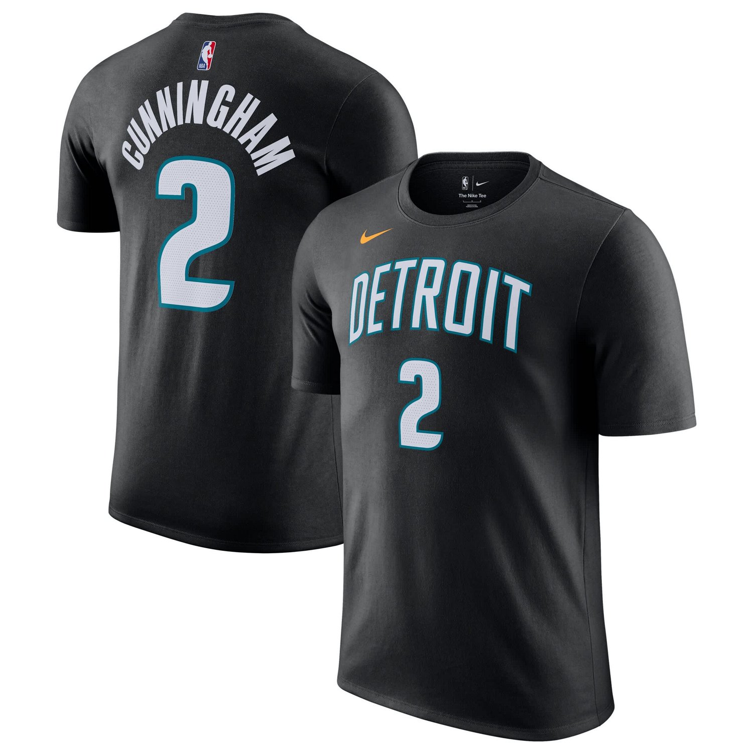 Unisex Nike Cade Cunningham Detroit Pistons 2025 26 City Edition Name  Number T-Shirt - view number 1