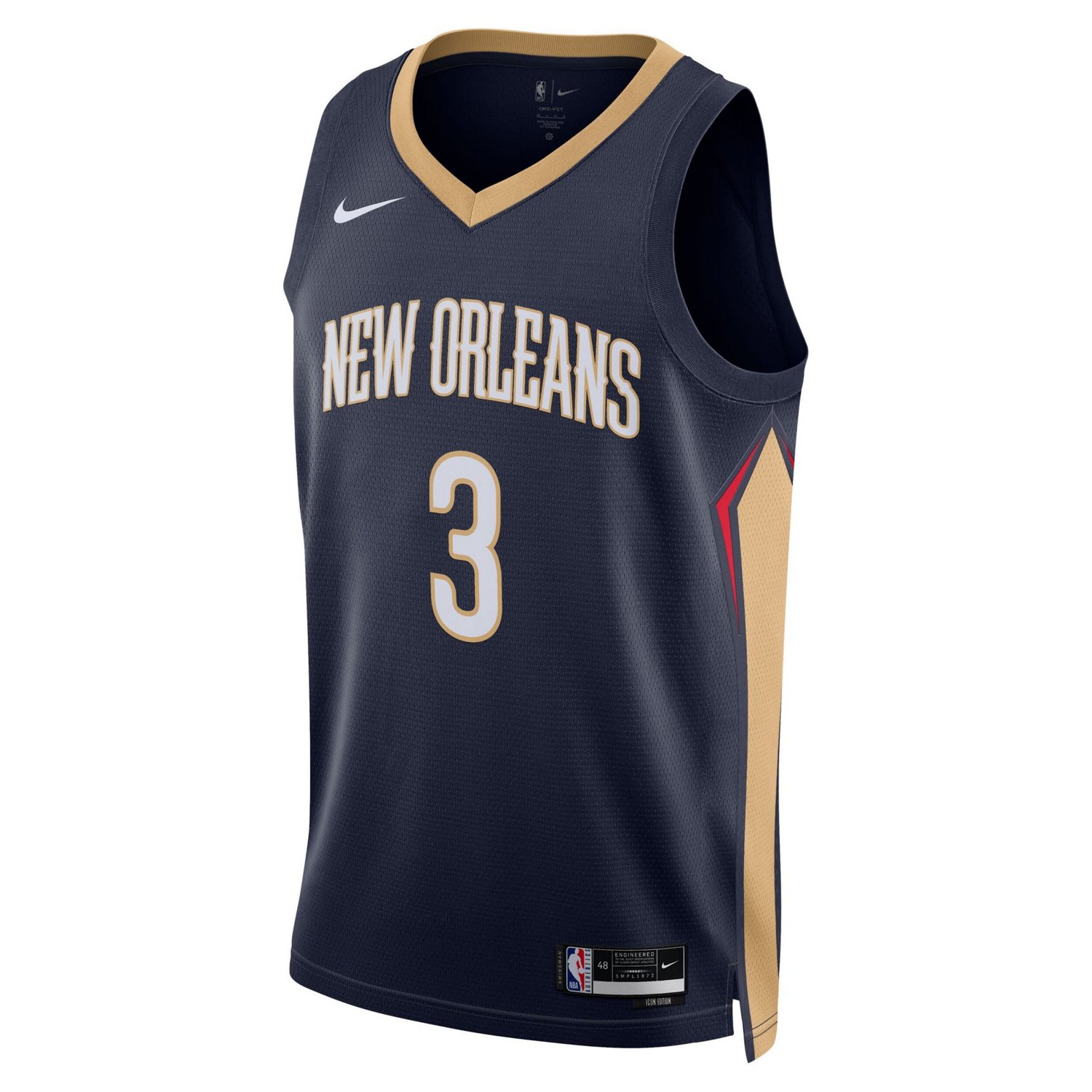 Unisex Nike CJ McCollum New Orleans Pelicans Swingman Jersey - Icon Edition                                                      - view number 2