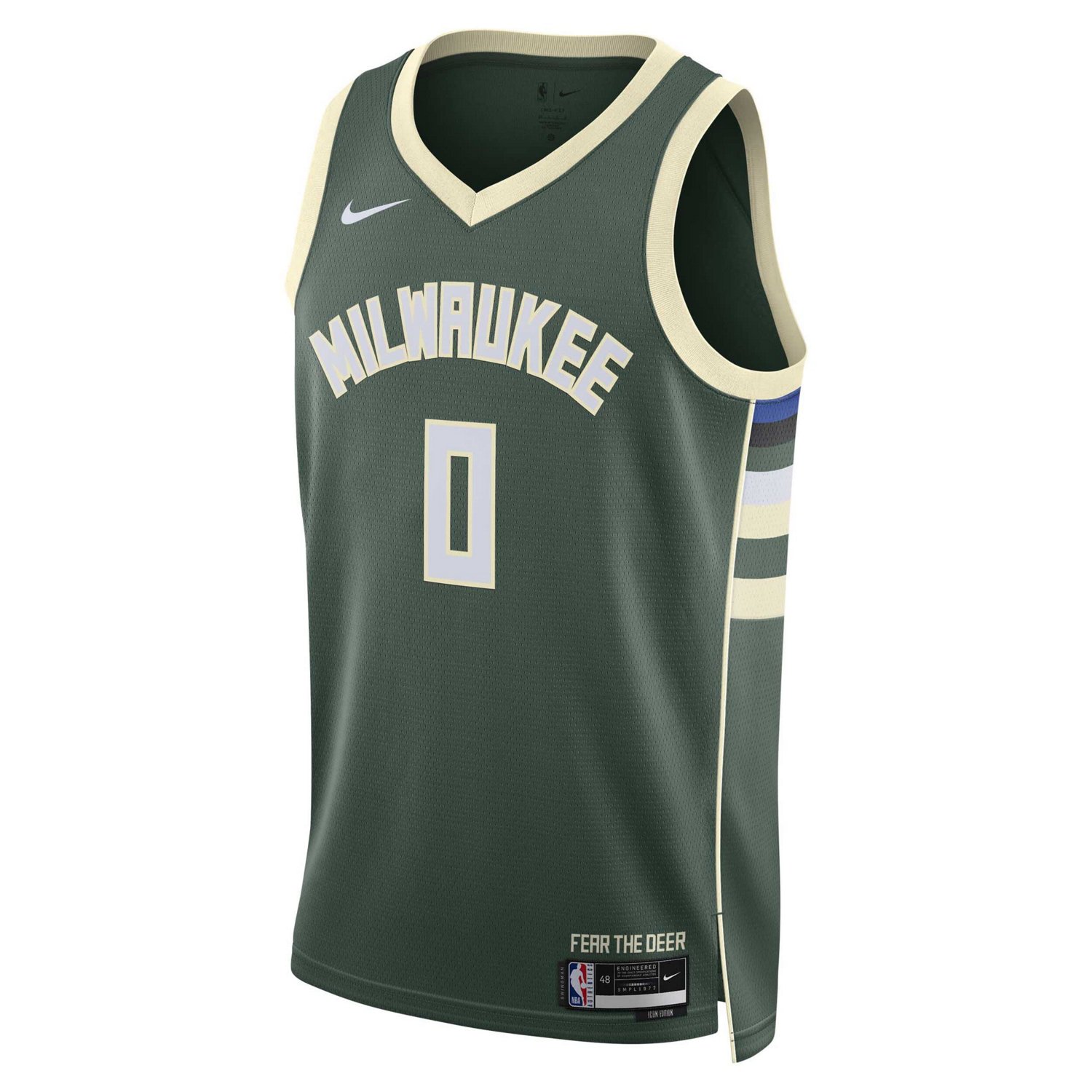 Unisex Nike Damian Lillard Hunter Milwaukee Bucks Swingman Jersey - Icon Edition                                                 - view number 2