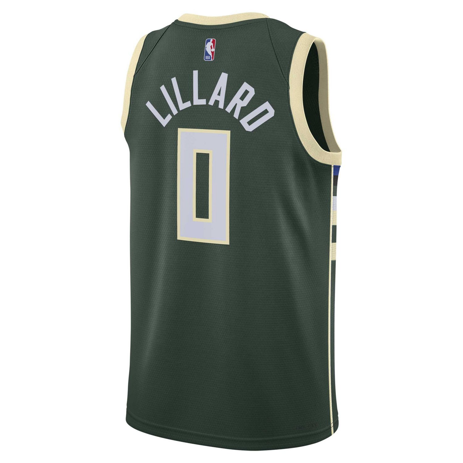 Unisex Nike Damian Lillard Hunter Milwaukee Bucks Swingman Jersey - Icon Edition                                                 - view number 3