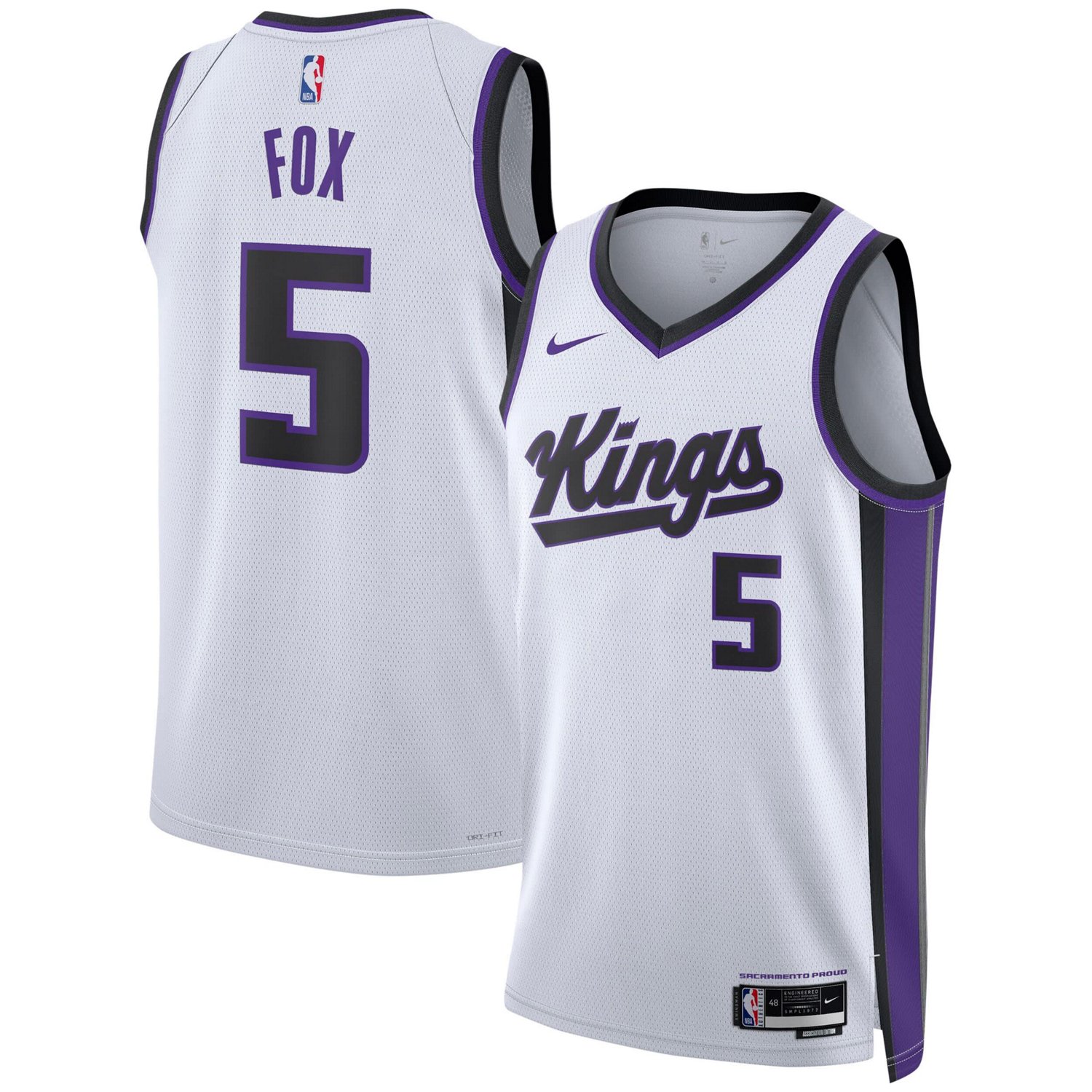 Unisex Nike De'Aaron Fox Sacramento Kings Swingman Jersey - Association Edition                                                  - view number 1