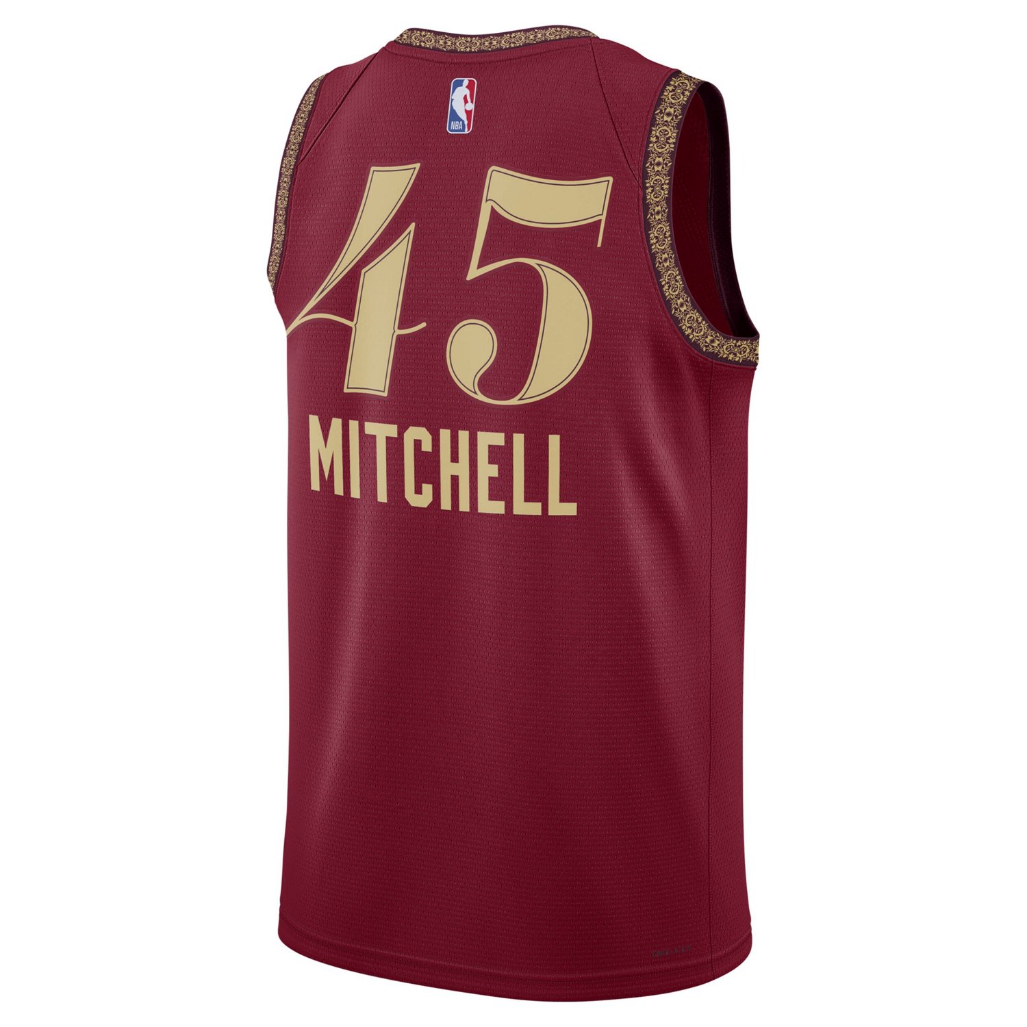 Unisex Nike Donovan Mitchell Wine Cleveland Cavaliers 2023/24 Swingman Jersey - City Edition                                     - view number 3