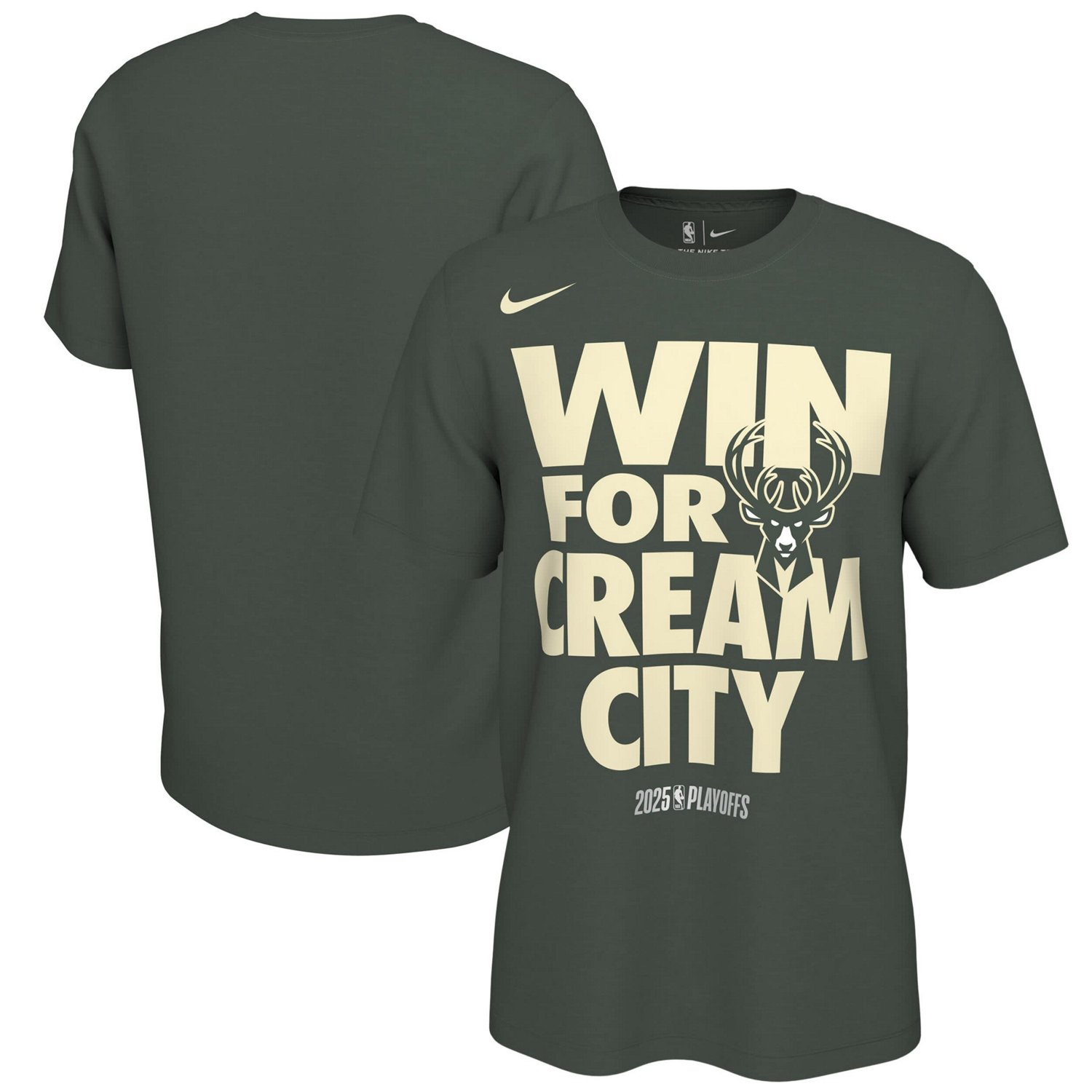 Unisex Nike Hunter Milwaukee Bucks 2025 NBA Playoffs On-Court Mantra T-Shirt