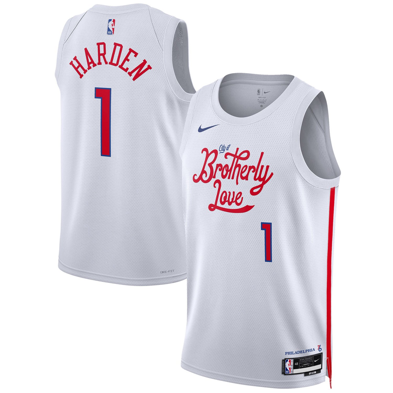 Unisex Nike James Harden Philadelphia 76ers 2022 23 Swingman Jersey City Edition Academy